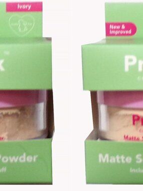 PROLUX Cosmetics MATTE Setting Powder With Puff ~ Ivory (Set of 2)